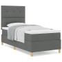 Cama con Box Spring y Colchón Gris Oscuro 100x200 cm Tela de , Camas y somieres - Ref: Foro24-3339596, Precio: 365,60 €, Desc...