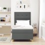 Cama con Box Spring y Colchón Gris Oscuro 100x200 cm Tela de , Camas y somieres - Ref: Foro24-3339596, Precio: 365,60 €, Desc...