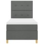 Cama con Box Spring y Colchón Gris Oscuro 100x200 cm Tela de , Camas y somieres - Ref: Foro24-3339596, Precio: 365,60 €, Desc...