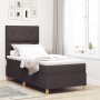 Cama con Somier con Colchón Marrón Oscuro 100x200 cm Tela de , Camas y somieres - Ref: Foro24-3339598, Precio: 374,95 €, Desc...