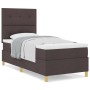 Cama con Somier con Colchón Marrón Oscuro 100x200 cm Tela de , Camas y somieres - Ref: Foro24-3339598, Precio: 374,95 €, Desc...