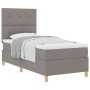 Cama Base Tapizada con Colchón Taupe 100x200 cm Tela de , Camas y somieres - Ref: Foro24-3339599, Precio: 373,30 €, Descuento: %