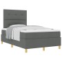 Cama con Base de Resortes y Colchón Gris Oscuro 120x200 cm Tela de , Camas y somieres - Ref: Foro24-3339610, Precio: 407,07 €...