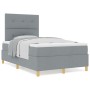 Cama tipo box spring con colchón gris claro 120x200 cm Tela de , Camas y somieres - Ref: Foro24-3339609, Precio: 415,07 €, De...