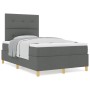Cama con Base de Resortes y Colchón Gris Oscuro 120x200 cm Tela de , Camas y somieres - Ref: Foro24-3339610, Precio: 407,07 €...