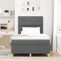 Cama con Base de Resortes y Colchón Gris Oscuro 120x200 cm Tela de , Camas y somieres - Ref: Foro24-3339610, Precio: 407,07 €...