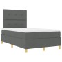 Cama con Base de Resortes y Colchón Gris Oscuro 120x200 cm Tela de , Camas y somieres - Ref: Foro24-3339610, Precio: 407,07 €...