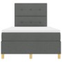 Cama con Base de Resortes y Colchón Gris Oscuro 120x200 cm Tela de , Camas y somieres - Ref: Foro24-3339610, Precio: 407,07 €...