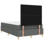 Cama con Base de Resortes y Colchón Gris Oscuro 120x200 cm Tela de , Camas y somieres - Ref: Foro24-3339610, Precio: 407,07 €...