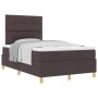 Cama con Base y Colchón Marrón Oscuro 120x200 cm Tela de , Camas y somieres - Ref: Foro24-3339612, Precio: 401,68 €, Descuent...