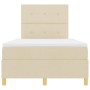 Cama con somier y colchón crema 120x200 cm tela de , Camas y somieres - Ref: Foro24-3339614, Precio: 423,06 €, Descuento: %