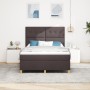 Cama con Base y Colchón Marrón Oscuro 140x190 cm Tela de , Camas y somieres - Ref: Foro24-3339619, Precio: 514,49 €, Descuent...
