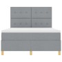 Cama Box Spring con Colchón Gris Claro 140x190 cm Tela de , Camas y somieres - Ref: Foro24-3339616, Precio: 503,77 €, Descuen...