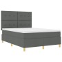 Cama con Sommier con Colchón Gris Oscuro 140x200 cm Tela de , Camas y somieres - Ref: Foro24-3339624, Precio: 492,86 €, Descu...