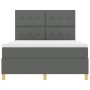 Cama con Sommier con Colchón Gris Oscuro 140x200 cm Tela de , Camas y somieres - Ref: Foro24-3339624, Precio: 492,86 €, Descu...