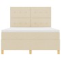 Cama con muelles y colchón crema 140x200 cm tela de , Camas y somieres - Ref: Foro24-3339628, Precio: 528,98 €, Descuento: %