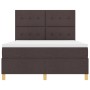 Cama con Base de Muelles y Colchón Marrón Oscuro 160x200 cm Tela de , Camas y somieres - Ref: Foro24-3339633, Precio: 564,42 ...