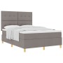 Cama con Box Spring y Colchón Taupe 160x200 cm Tela de , Camas y somieres - Ref: Foro24-3339634, Precio: 598,74 €, Descuento: %