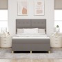 Cama con Box Spring y Colchón Taupe 160x200 cm Tela de , Camas y somieres - Ref: Foro24-3339634, Precio: 598,74 €, Descuento: %