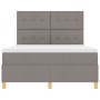 Cama con Box Spring y Colchón Taupe 160x200 cm Tela de , Camas y somieres - Ref: Foro24-3339634, Precio: 598,74 €, Descuento: %