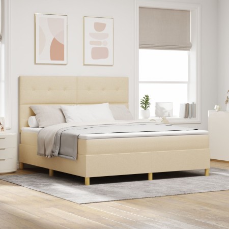Cama de Muelles con Colchón Beige Super King en Tela de , Camas y somieres - Ref: Foro24-3339642, Precio: 644,53 €, Descuento: %