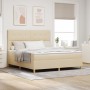 Cama de Muelles con Colchón Beige Super King en Tela de , Camas y somieres - Ref: Foro24-3339642, Precio: 644,53 €, Descuento: %