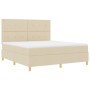 Cama de Muelles con Colchón Beige Super King en Tela de , Camas y somieres - Ref: Foro24-3339642, Precio: 644,53 €, Descuento: %