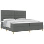 Cama con Box Spring y Colchón Gris Oscuro 200x200 cm Tela de , Camas y somieres - Ref: Foro24-3339645, Precio: 655,26 €, Desc...