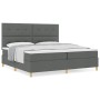 Cama con Box Spring y Colchón Gris Oscuro 200x200 cm Tela de , Camas y somieres - Ref: Foro24-3339645, Precio: 655,26 €, Desc...