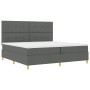 Cama con Box Spring y Colchón Gris Oscuro 200x200 cm Tela de , Camas y somieres - Ref: Foro24-3339645, Precio: 655,26 €, Desc...