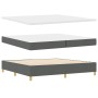Cama con Box Spring y Colchón Gris Oscuro 200x200 cm Tela de , Camas y somieres - Ref: Foro24-3339645, Precio: 655,26 €, Desc...