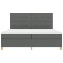 Cama con Box Spring y Colchón Gris Oscuro 200x200 cm Tela de , Camas y somieres - Ref: Foro24-3339645, Precio: 655,26 €, Desc...