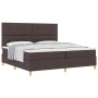 Cama con Box Spring Marrón Oscuro 200x200 cm Tela de , Camas y somieres - Ref: Foro24-3339647, Precio: 683,50 €, Descuento: %