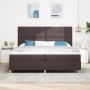 Cama con Box Spring Marrón Oscuro 200x200 cm Tela de , Camas y somieres - Ref: Foro24-3339647, Precio: 683,50 €, Descuento: %
