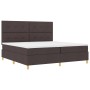 Cama con Box Spring Marrón Oscuro 200x200 cm Tela de , Camas y somieres - Ref: Foro24-3339647, Precio: 683,50 €, Descuento: %