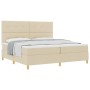 Cama con Box Spring y Colchón Crema 200x200 cm Tela de , Camas y somieres - Ref: Foro24-3339649, Precio: 616,87 €, Descuento: %