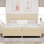 Cama con Box Spring y Colchón Crema 200x200 cm Tela de , Camas y somieres - Ref: Foro24-3339649, Precio: 616,87 €, Descuento: %