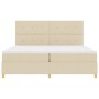 Cama con Box Spring y Colchón Crema 200x200 cm Tela de , Camas y somieres - Ref: Foro24-3339649, Precio: 616,87 €, Descuento: %