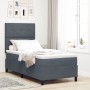 Cama Box Spring con Colchón Gris Oscuro 90x200 cm Terciopelo de , Camas y somieres - Ref: Foro24-3339807, Precio: 326,36 €, D...