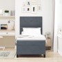 Cama Box Spring con Colchón Gris Oscuro 90x200 cm Terciopelo de , Camas y somieres - Ref: Foro24-3339807, Precio: 326,36 €, D...