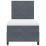 Cama Box Spring con Colchón Gris Oscuro 90x200 cm Terciopelo de , Camas y somieres - Ref: Foro24-3339807, Precio: 326,36 €, D...