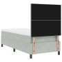 Cama Box Spring con Colchón Gris Claro 100x200 cm Terciopelo de , Camas y somieres - Ref: Foro24-3339812, Precio: 335,71 €, D...