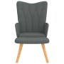 Sillón de relax con taburete tela gris oscuro en Sillones | Comprar online en Foru.es
