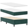 Cama Box Spring con colchón Verde Oscuro 100x200 cm Terciopelo de , Camas y somieres - Ref: Foro24-3339815, Precio: 357,53 €,...