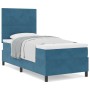 Cama Box Spring con Colchón Azul Oscuro 100x200 cm Terciopelo de , Camas y somieres - Ref: Foro24-3339816, Precio: 351,92 €, ...