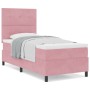 Cama con somier y colchón Rosa 100x200 cm Terciopelo de , Camas y somieres - Ref: Foro24-3339817, Precio: 338,36 €, Descuento: %