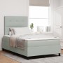 Cama con Somier y Colchón Gris Claro 120x200 cm Terciopelo de , Camas y somieres - Ref: Foro24-3339824, Precio: 432,51 €, Des...