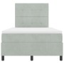Cama con Somier y Colchón Gris Claro 120x200 cm Terciopelo de , Camas y somieres - Ref: Foro24-3339824, Precio: 432,51 €, Des...