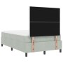 Cama con Somier y Colchón Gris Claro 120x200 cm Terciopelo de , Camas y somieres - Ref: Foro24-3339824, Precio: 432,51 €, Des...