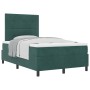Cama Box Spring con Colchón Verde Oscuro 120x200 cm Terciopelo de , Camas y somieres - Ref: Foro24-3339827, Precio: 450,79 €,...